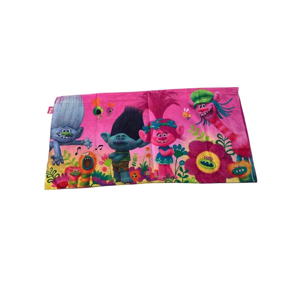 DreamWorks Trolls Movie Poppy Branch Pink Plush Fleece Pillowcase 2017 35X18